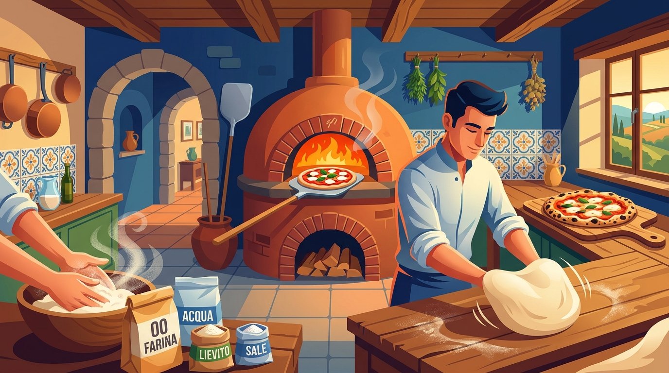 italiaanse pizza maken deeg kneden tipo 00 meel